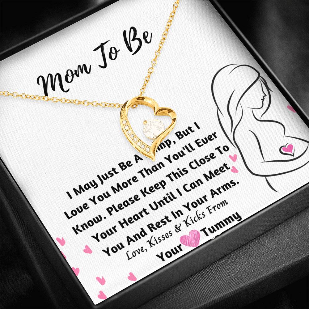 Mom to Be Heart Necklace- I Love You
