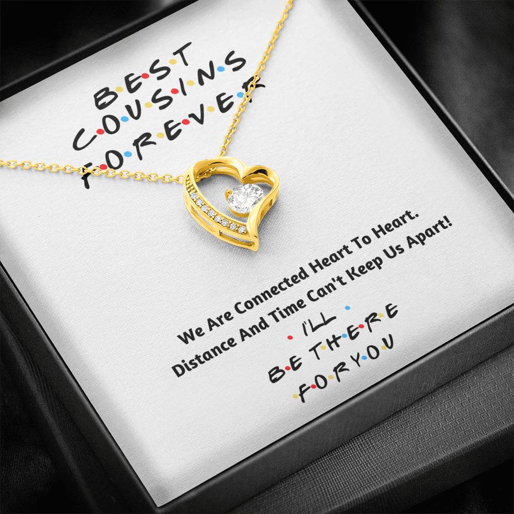 Best Cousins Forver Heart Necklace