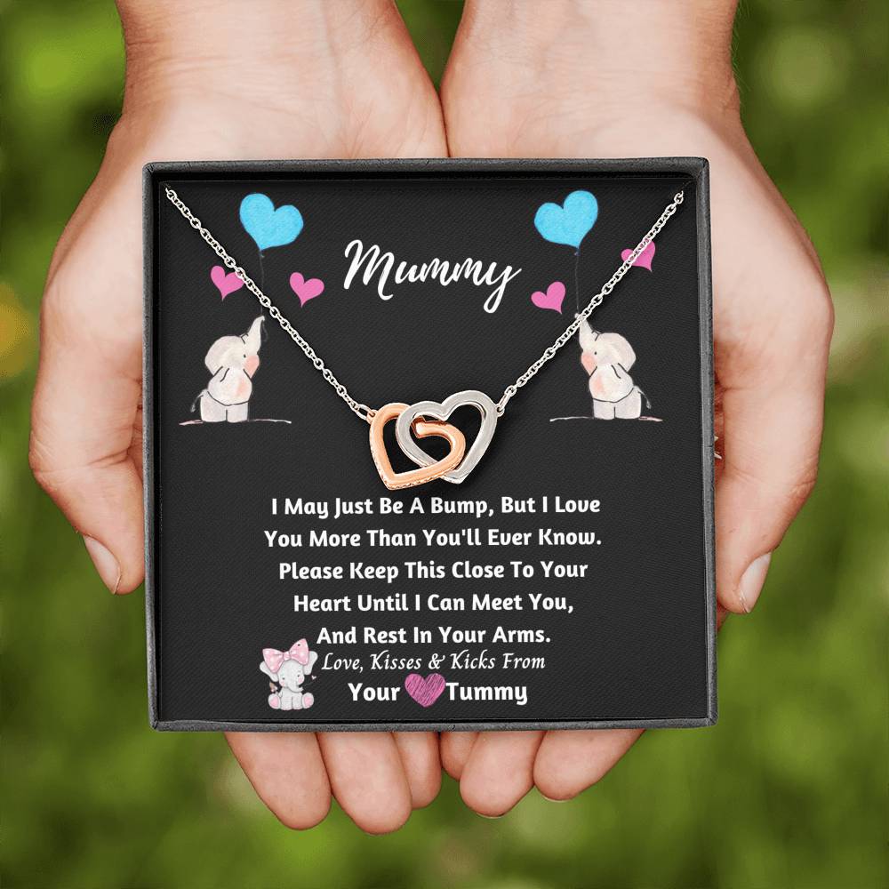 New Mum Gifts - Mum | Mum-To-Be Hearts Necklace | Mom-To-Be Gifts