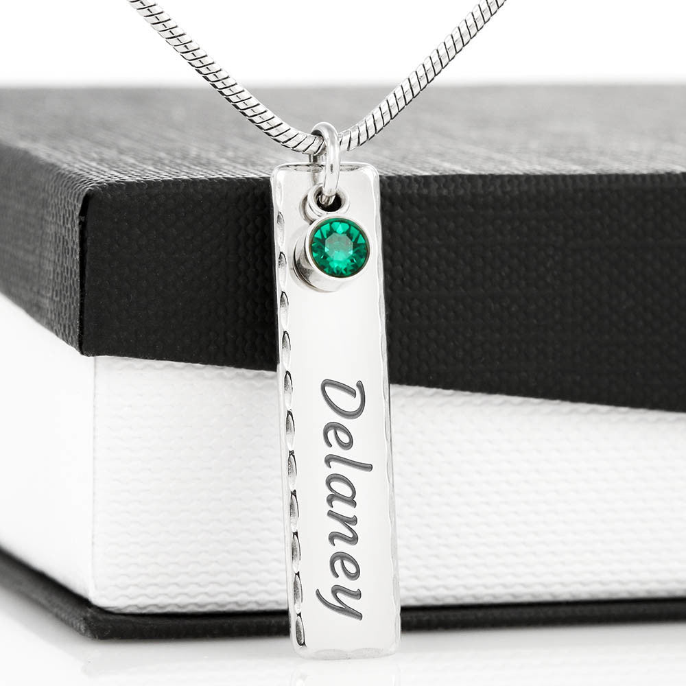 To My Daughter Birthstone Necklace- I Will Stay There Forever