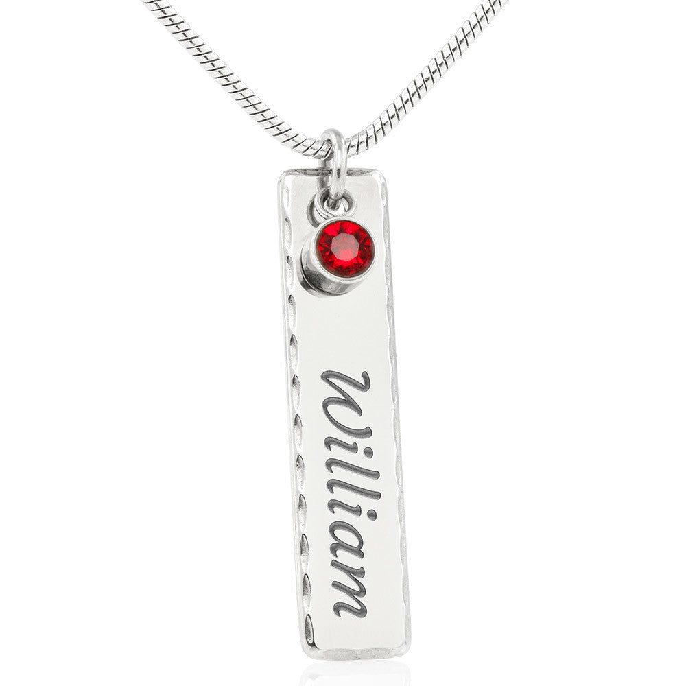 To My Daughter Birthstone Necklace- I Will Stay There Forever