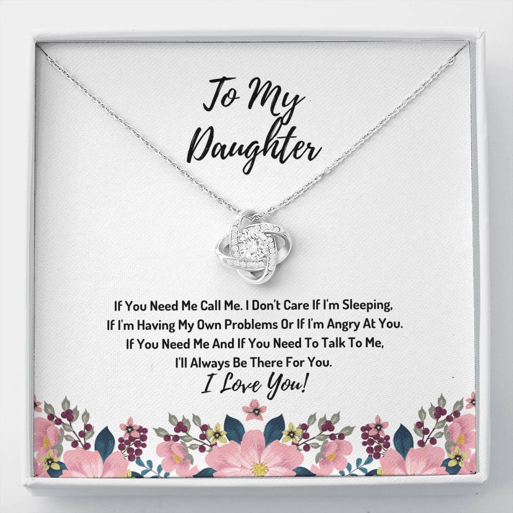 Daughter Love Knot Necklace- I Will Always Be There