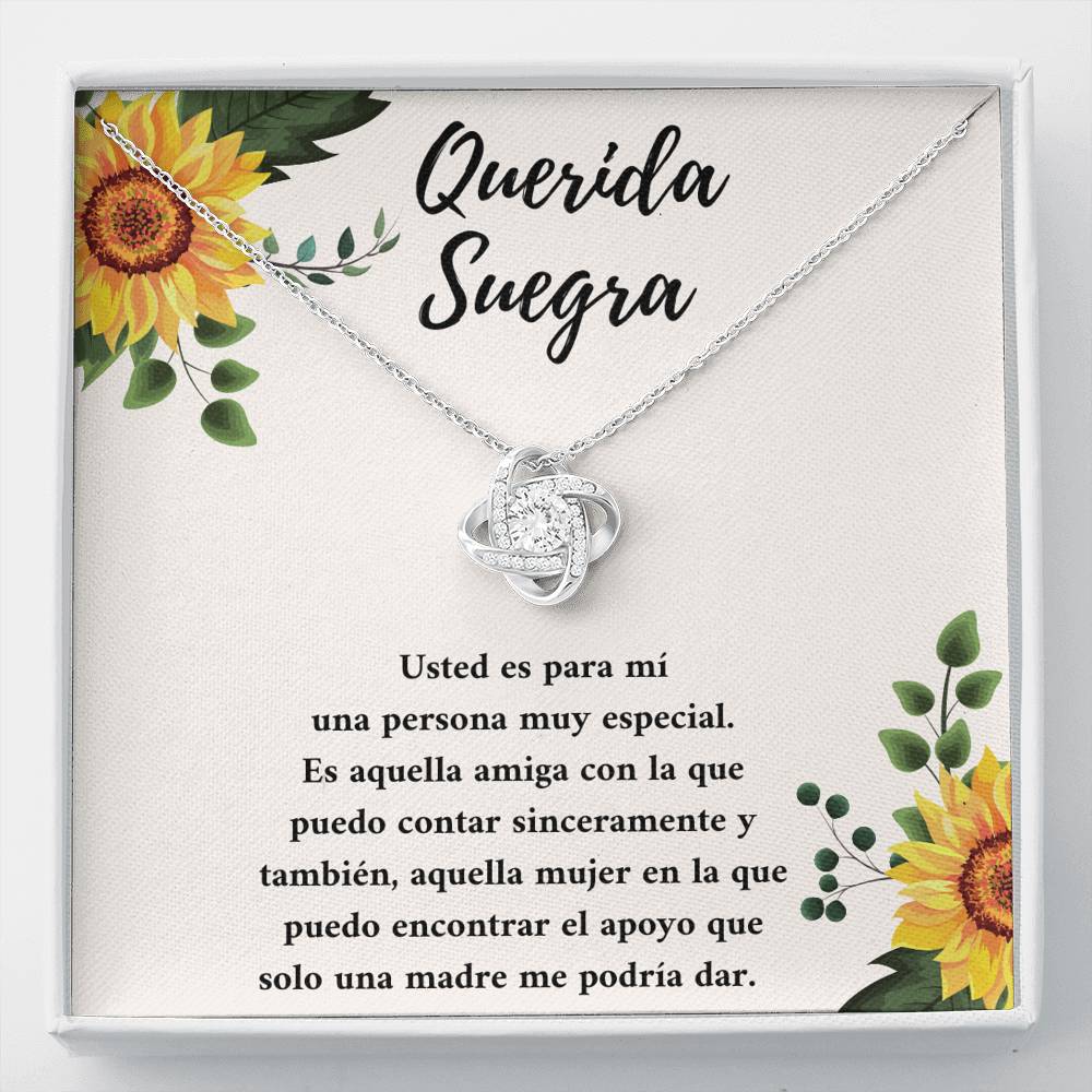 Querida suegra usted es una persona muy especial