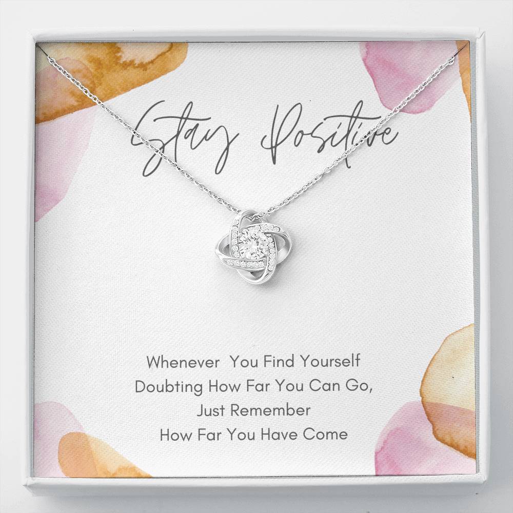 Positive Knot Necklace- Stay Positive