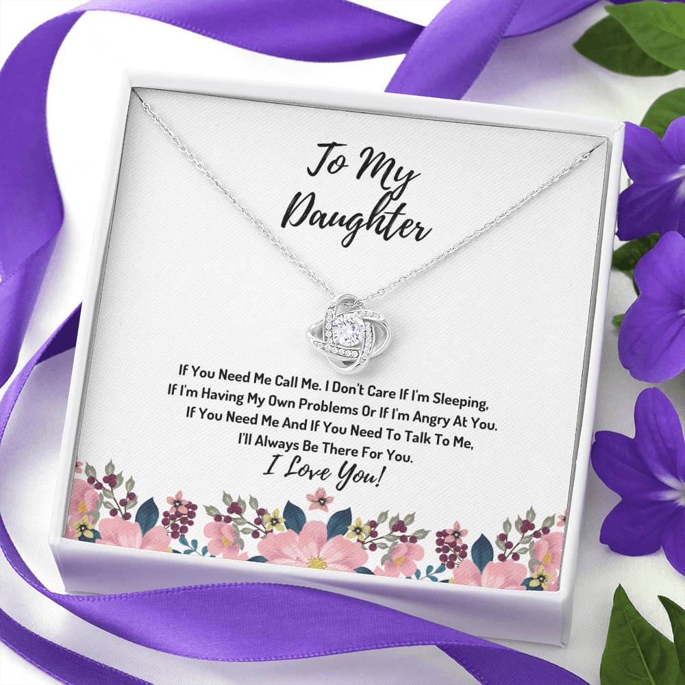 Daughter Love Knot Necklace- I Will Always Be There