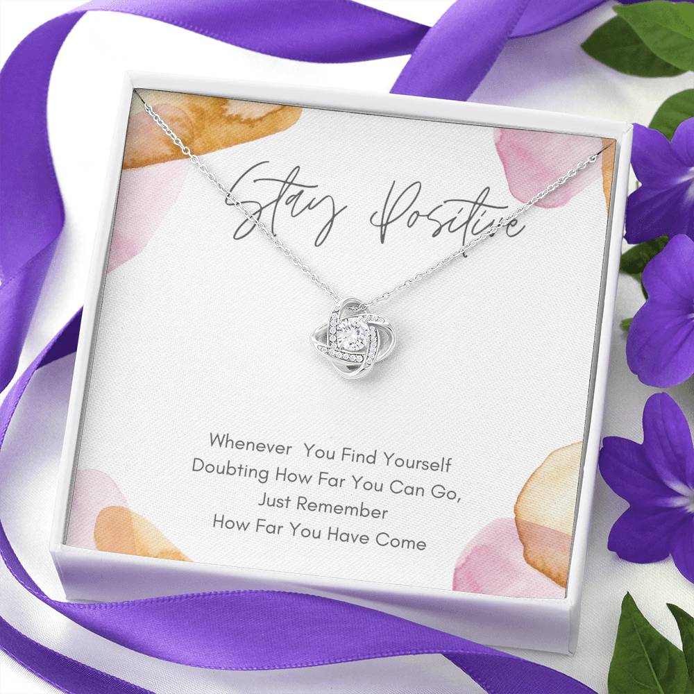 Positive Knot Necklace- Stay Positive