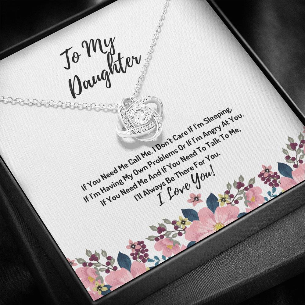 Daughter Love Knot Necklace- I Will Always Be There