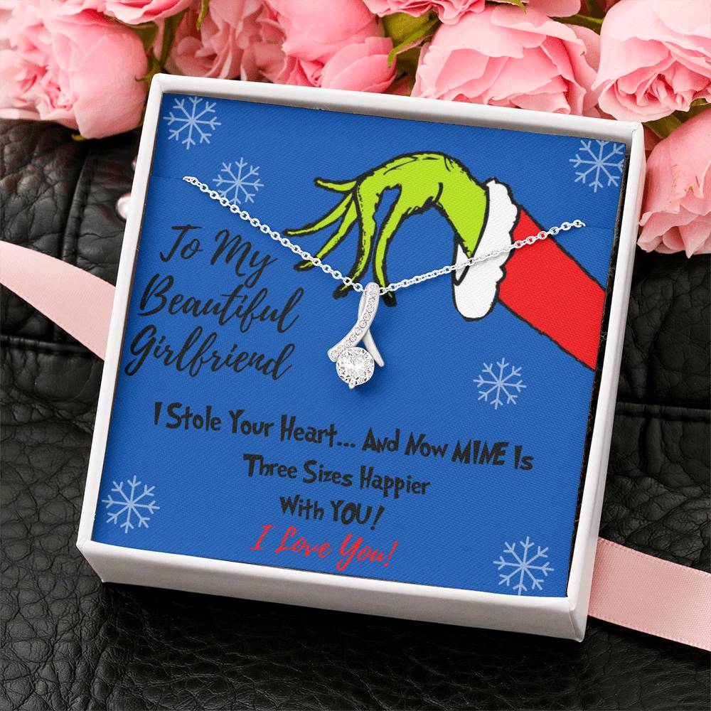 To My Beautiful Girlfriend Grinch Necklace