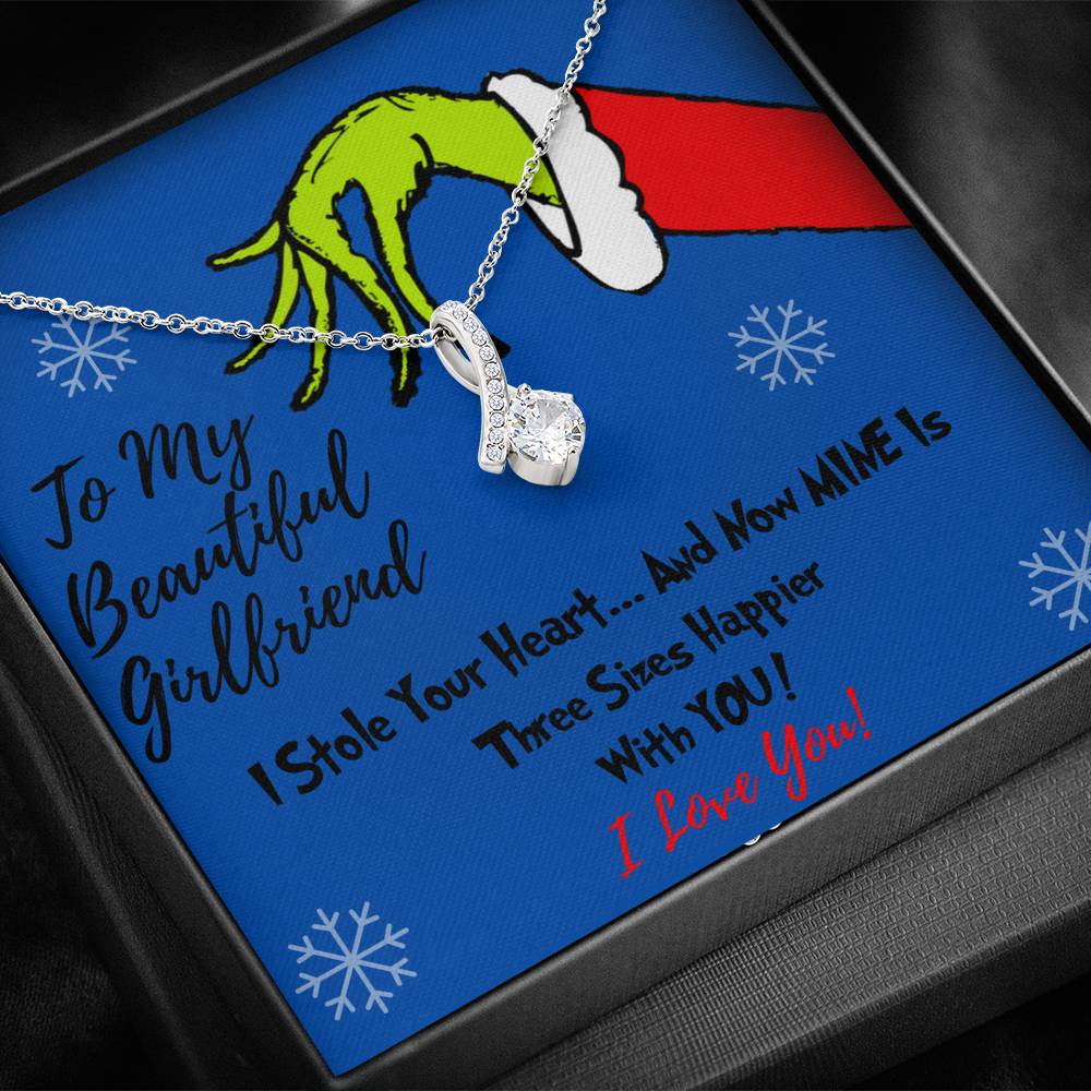 To My Beautiful Girlfriend Grinch Necklace
