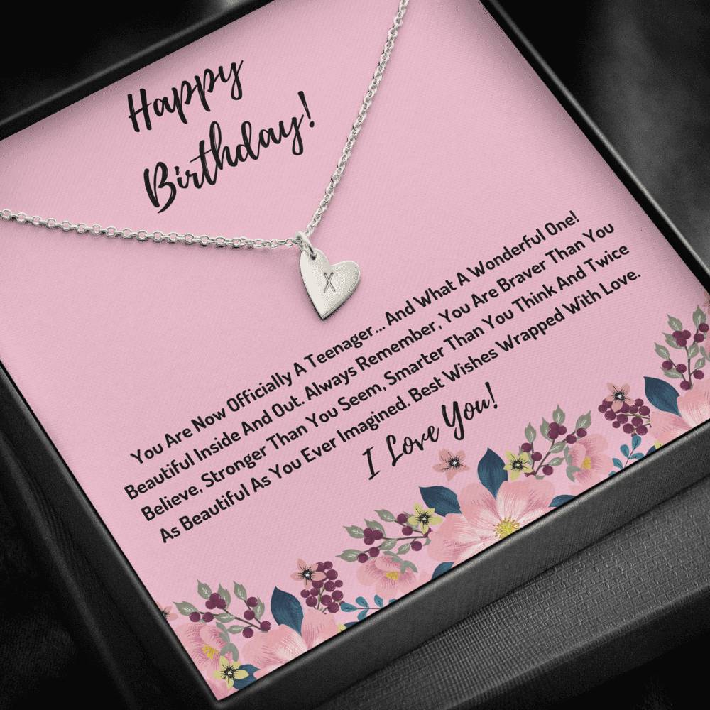 Happy Birthday- You Are Officially A Teenager Hearts Necklace