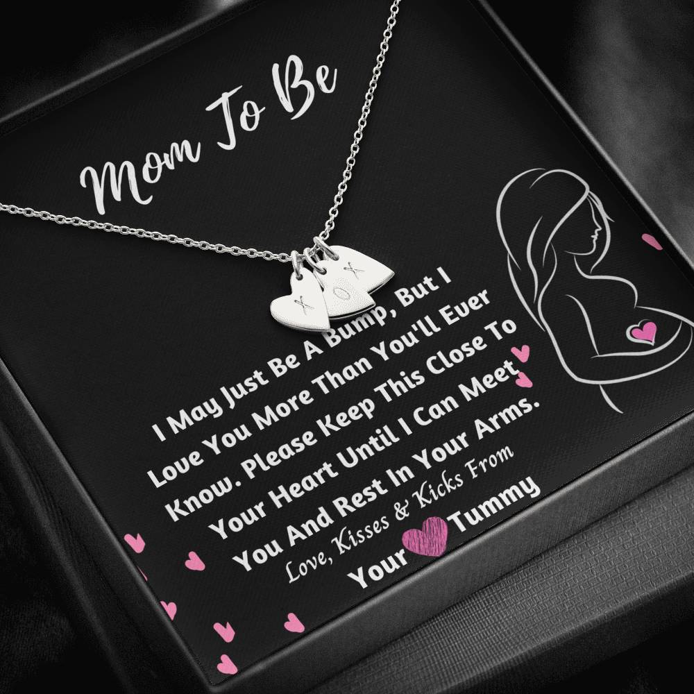 Mom-To-Be Hearts Necklace- Love From Your Tummy