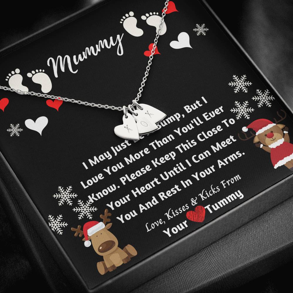 Christmas Mummy Hearts Necklace- Love From Bump