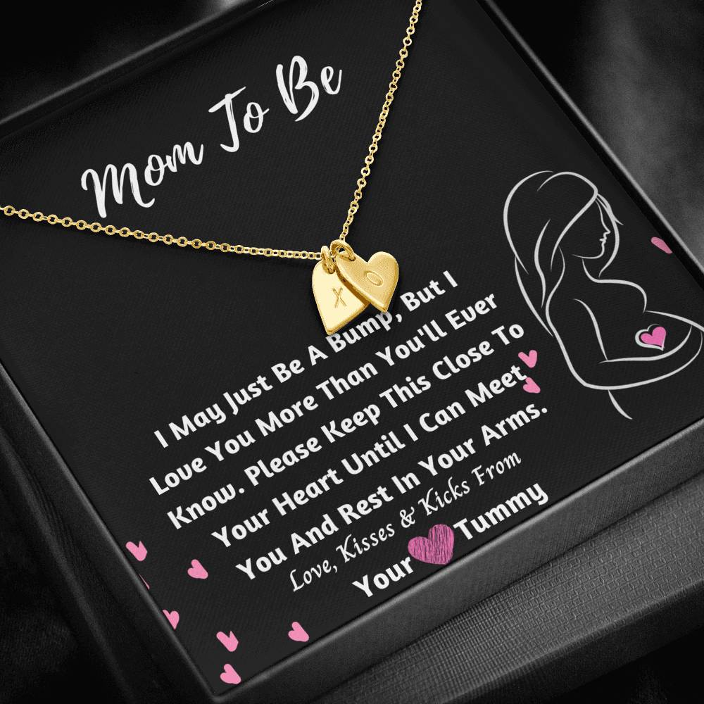 Mom-To-Be Hearts Necklace- Love From Your Tummy