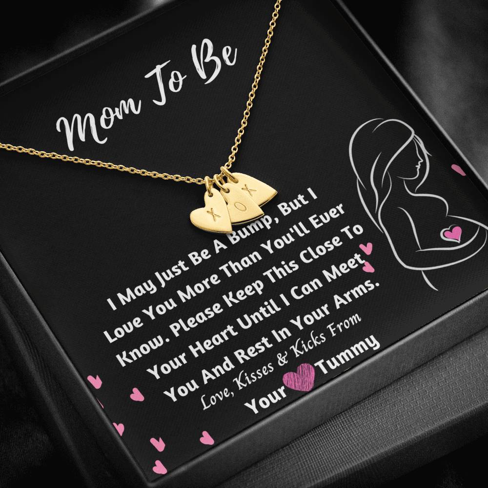 Mom-To-Be Hearts Necklace- Love From Your Tummy