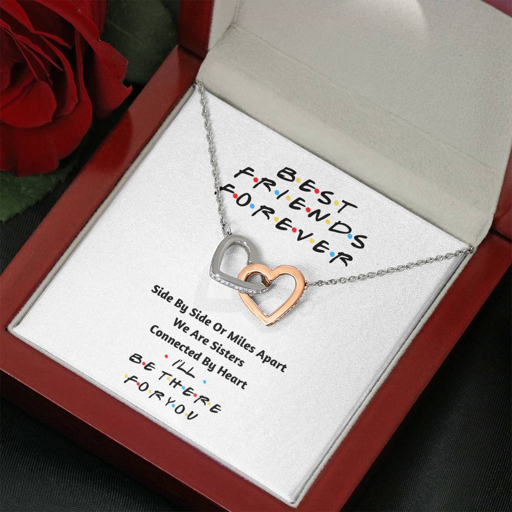 Best Friends Forever Necklace- Connected by heart