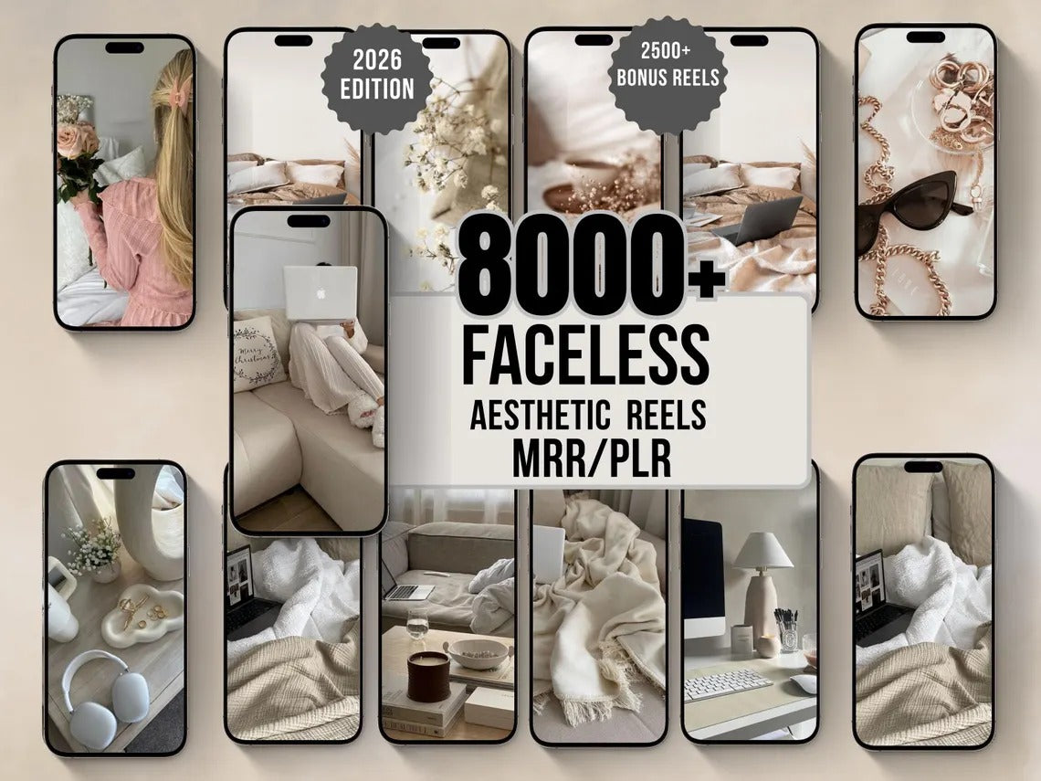 8,000+ Faceless Reels, Ready to Post | Viral Content 2026 | Instant Email Delivery