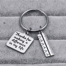 Load image into Gallery viewer, Stainless Steel Ruler Square Brand Waist Keychain Men&#39;s And Women&#39;s Pendant Jewelry
