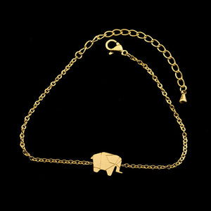 2018 Delicate Petite Origami Elephant Bracelet
