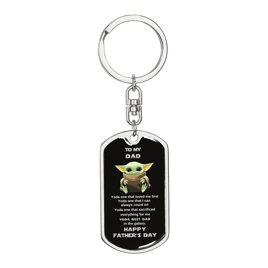 Yoda Best Dad Keychain