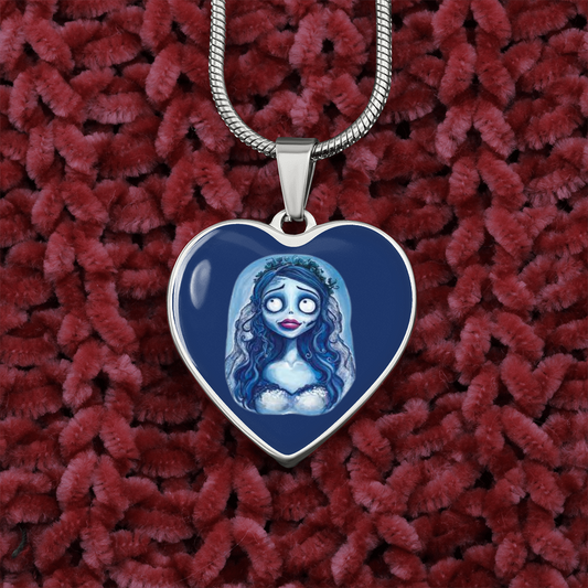 Corpse bride heart necklace