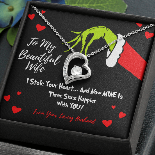 Grinch necklace for Wife I stole your heart