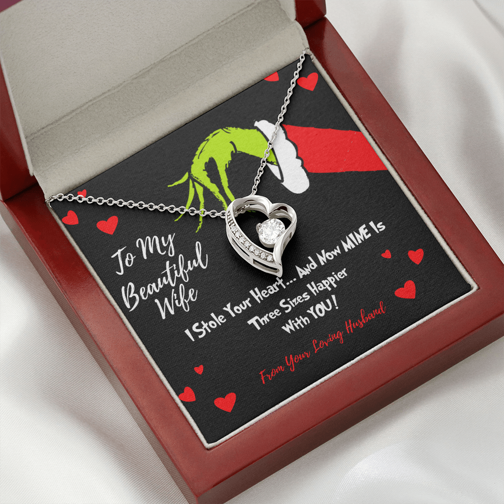Grinch necklace for Wife I stole your heart