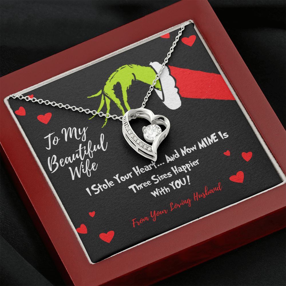 Grinch necklace for Wife I stole your heart