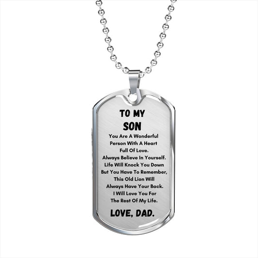 To my son I will always have your back