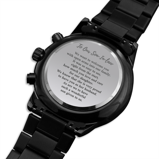 To our son-in-law watch