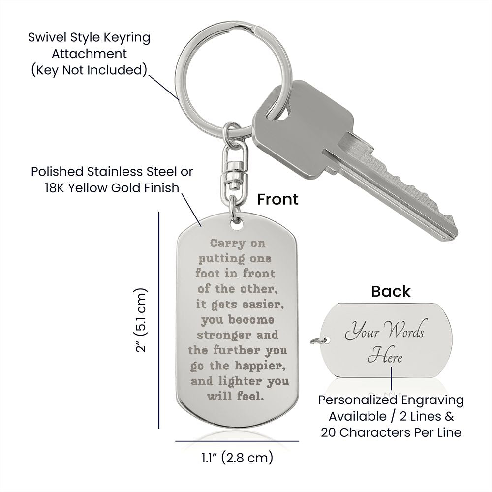 Sobriety Keychain - Carry On