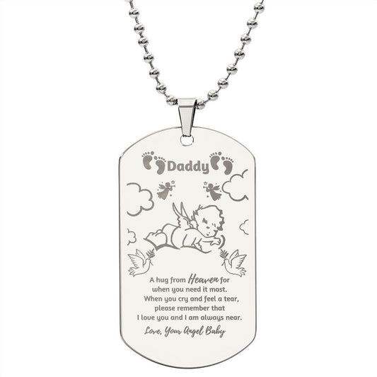 Angel Baby Engraved Pendant
