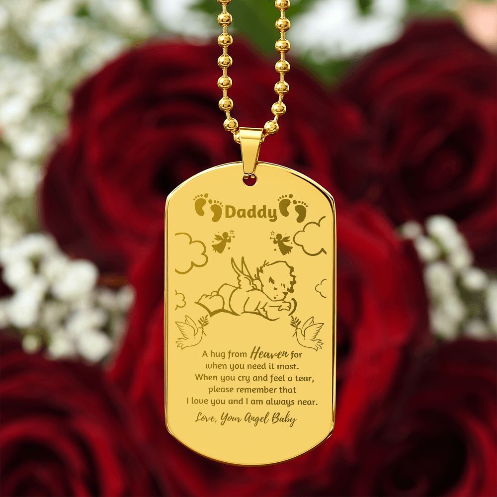 Angel Baby Engraved Pendant