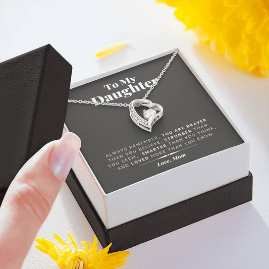 To My Daughter Necklace- You Are Stronger
