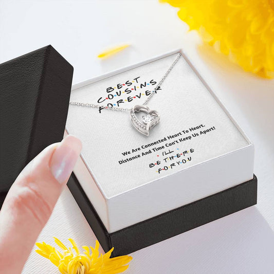 Best Cousins Forver Heart Necklace