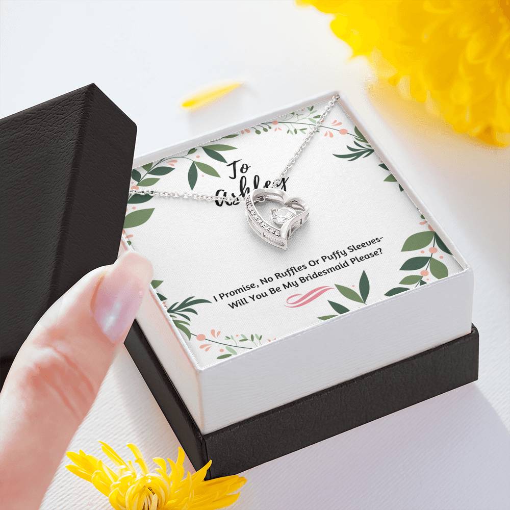 Funny Bridesmaid Heart Necklace