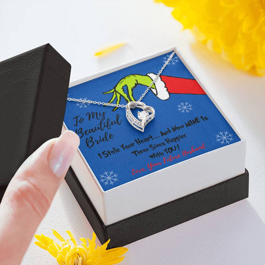 To My Beautiful Bride Grinch Necklace