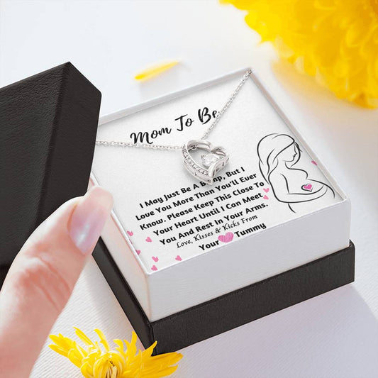 Mom to Be Heart Necklace- I Love You