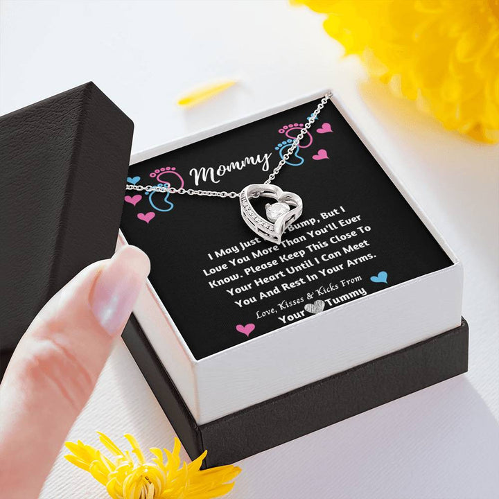 Mommy Heart Necklace- I Love You From Your Tummy 4