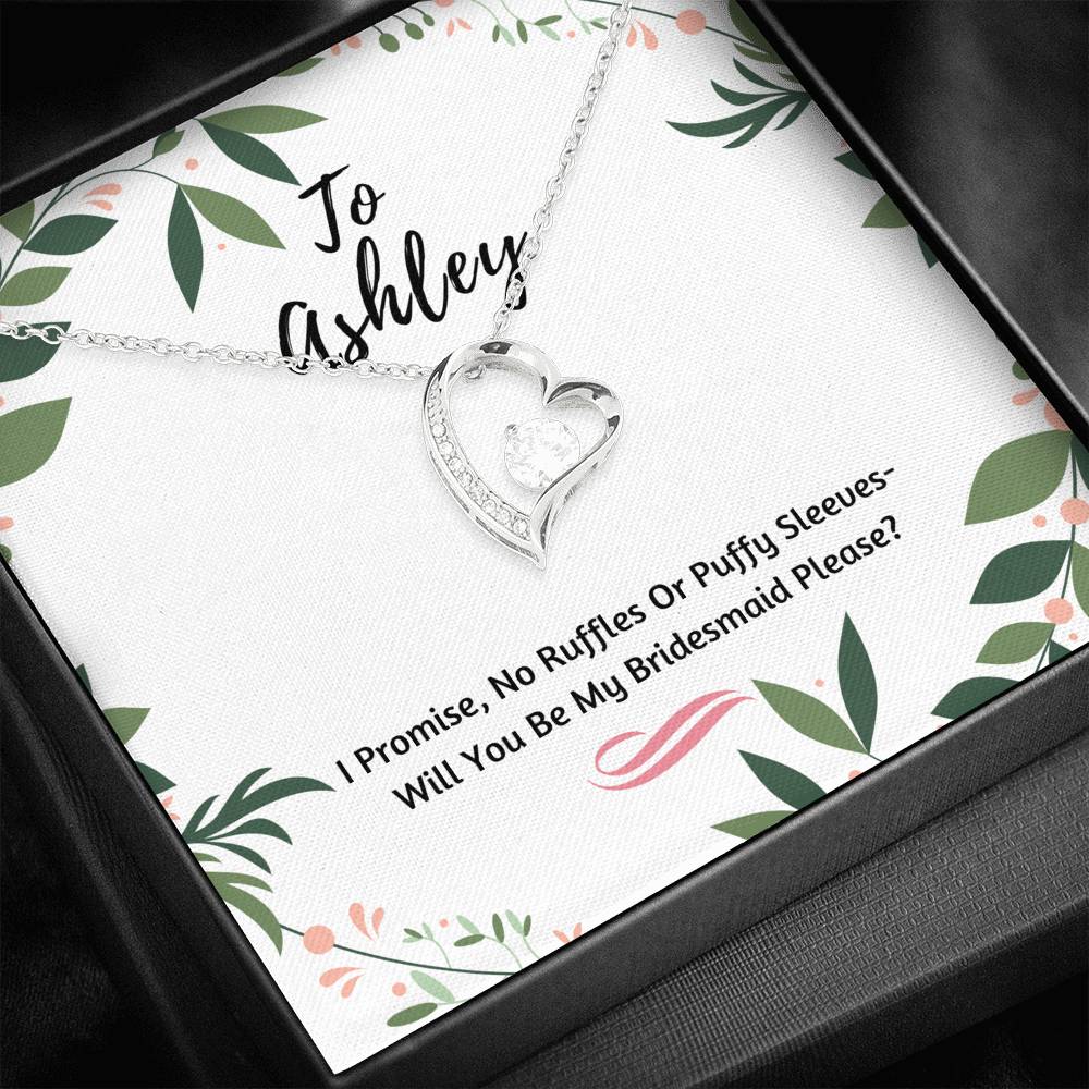 Funny Bridesmaid Heart Necklace