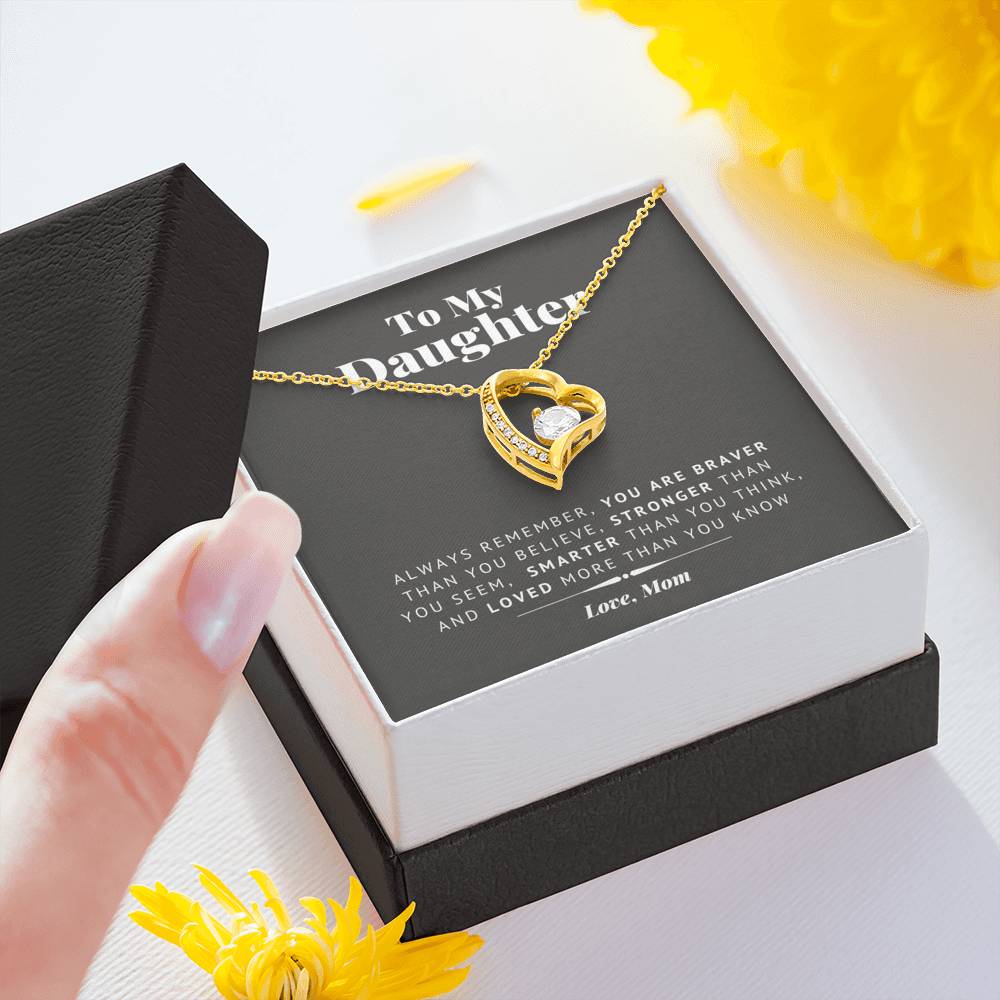 To My Daughter Necklace- You Are Stronger