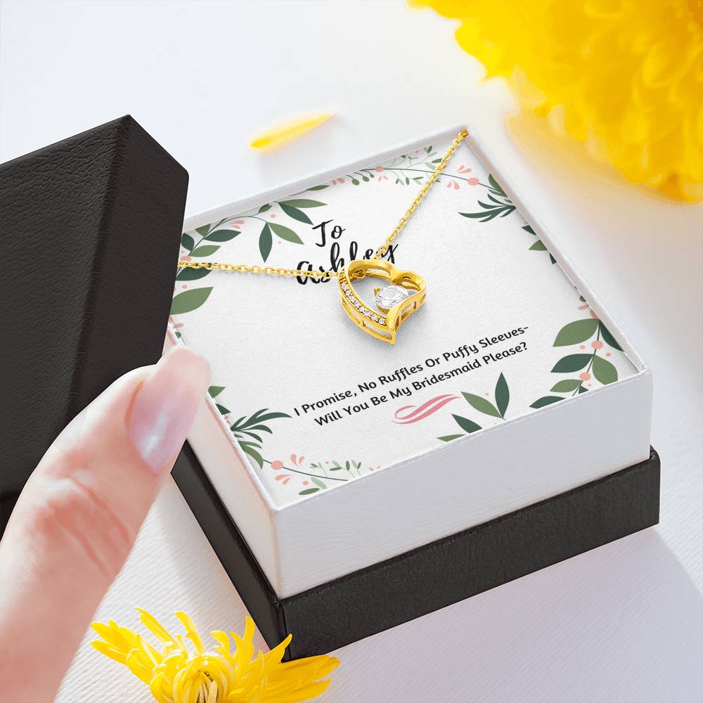 Funny Bridesmaid Heart Necklace