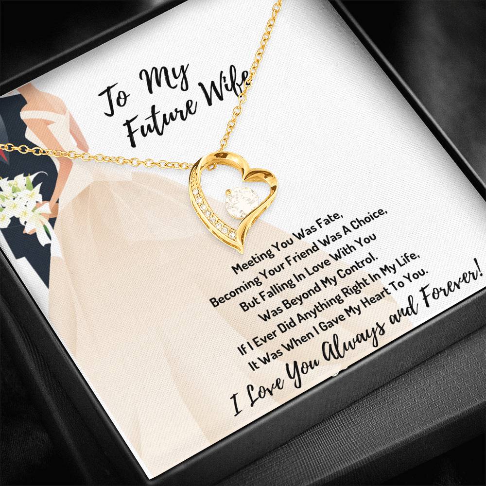 To My Future Wife Heart Necklace- Meeting Was Fate