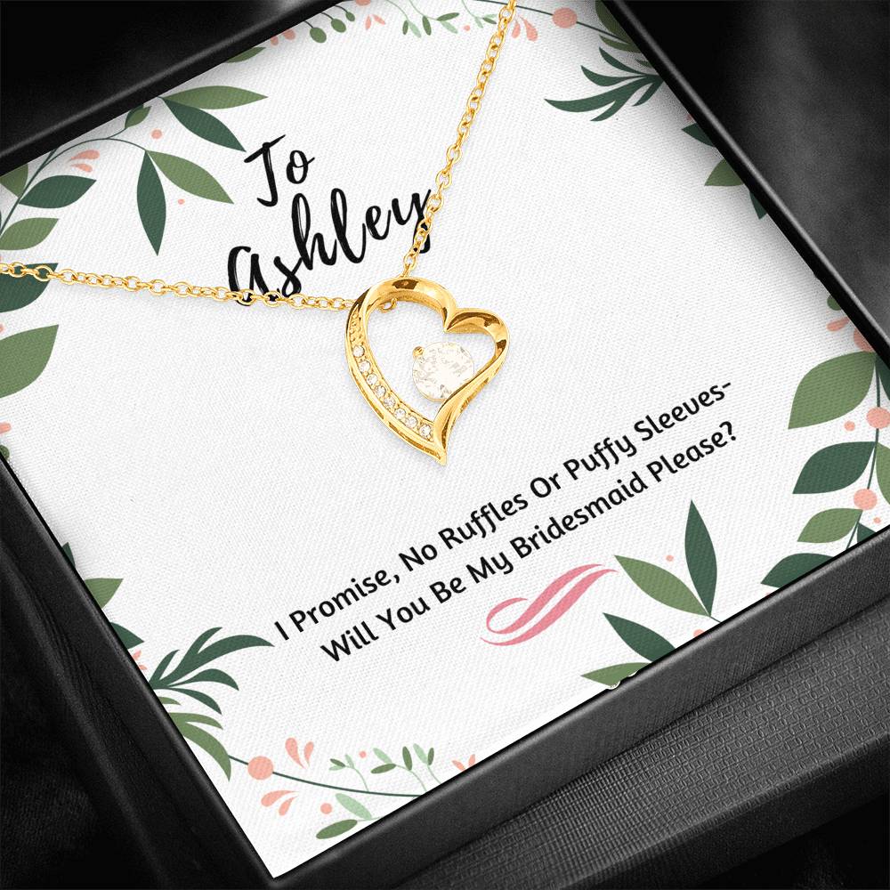 Funny Bridesmaid Heart Necklace
