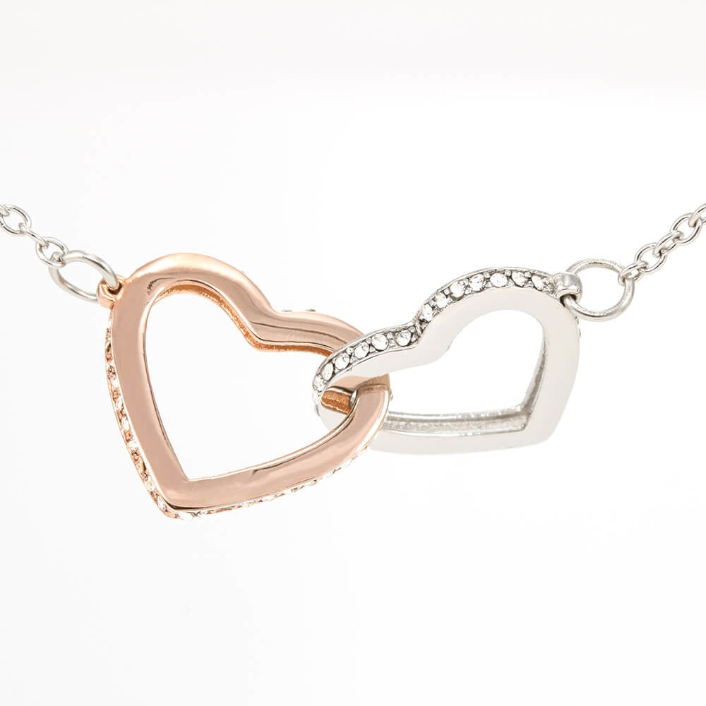 Best Friend Interlocking Hearts Necklace- Connected By Heart