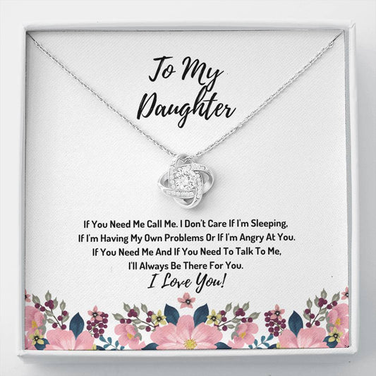 Daughter Love Knot Necklace- I Will Always Be There
