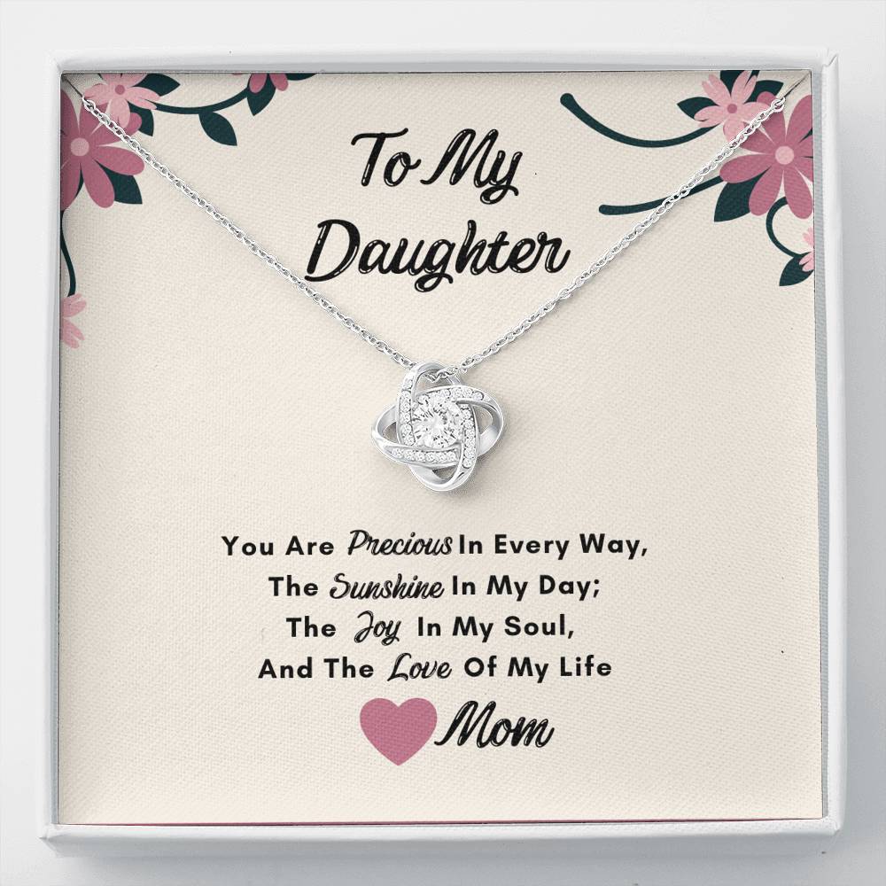 Daughter Love Knot Necklace- The Love Of My Life