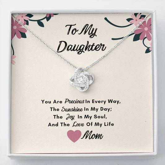 Daughter Love Knot Necklace- The Love Of My Life