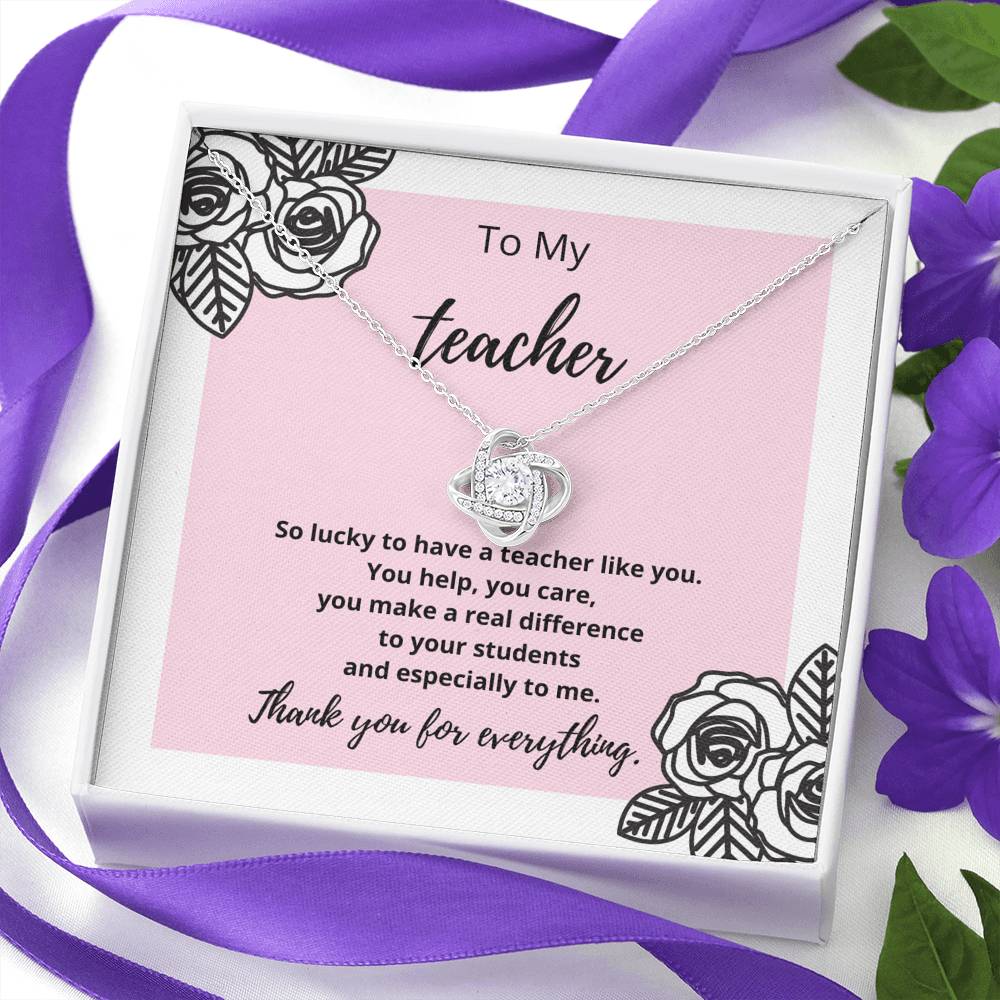 To my teacher you make a real difference