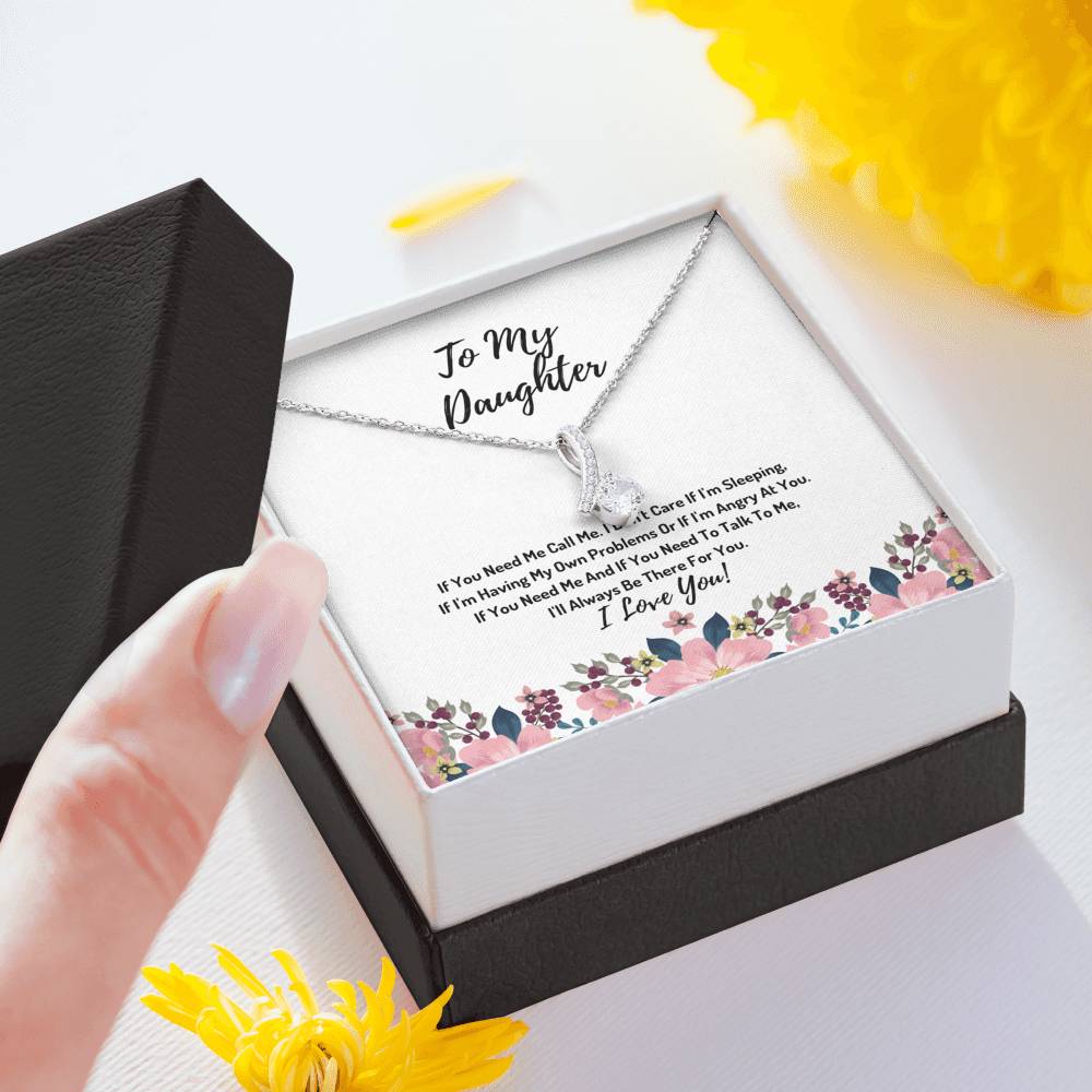 Daughter Ribbon Necklace- I Will Always Be There