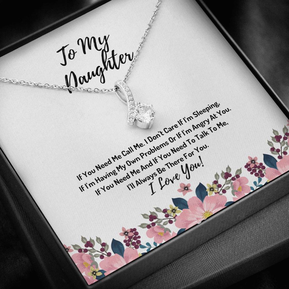 Daughter Ribbon Necklace- I Will Always Be There